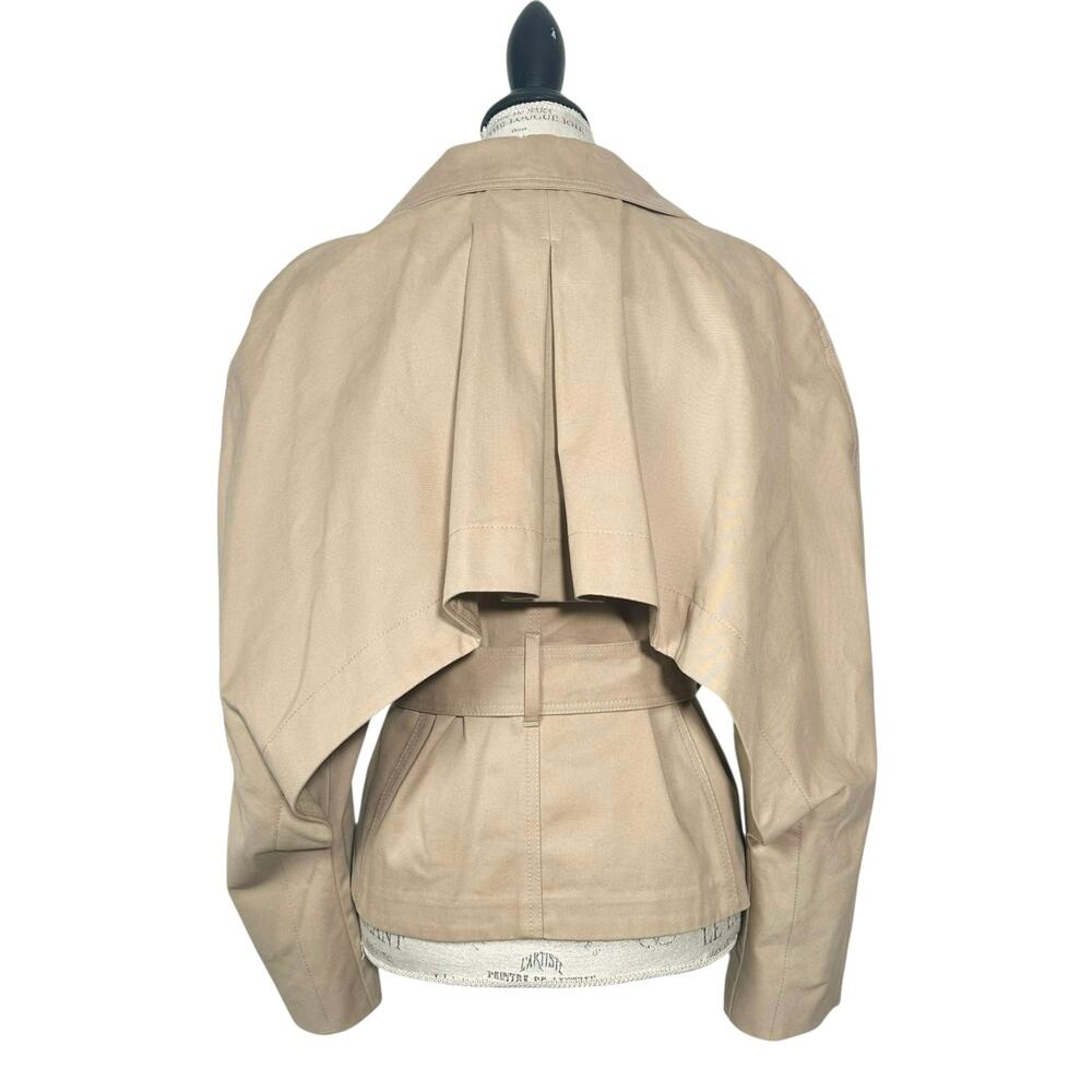 Banana Republic | Women | Beige Chic Cape Back Belted Short Trench Coat | Small - Picture 3 of 16